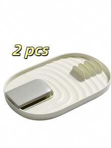 2pcs Modern Compact Pot Lid Holder, Heat-Resistant Kitchen Storage Small Tool, Smooth Edges, Non-Slip Bottom, Suitable For Stove, Can Hold Cooking Spoons, Spatulas, Pot Lids And Utensils, Fashionable Space-Saving, Ideal Accessory For Home Kitchen - Multicolor - View 15