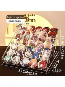 1 pieza Soporte para exhibición de tarjetas, Soporte vertical acrílico para tarjetas de felicitación, Estante acrílico transparente multicapa adecuado para tarjetas calificadas por PSA, tarjetas de béisbol y exhibiciones de tarjetas postales y pegatinas - transparente - Ver 10