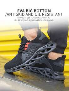 Dian Sen 1 Pair Unisex Steel Toe Safety Boots, High-Top Sports Safety Shoes, Durable Work Boots, Safety Training Shoes