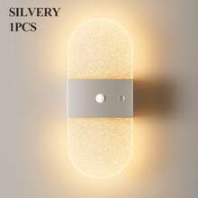 Luz de Parede Moderna com Sensor de Movimento de Cristal, Candeeiro de Parede LED Inteligente com Sensor Acrílico, Luz de Parede LED Sem Fios, Luz Noturna Alimentada por Bateria, Temperatura de Cor e Brilho Ajustáveis, Adequado para Corredor, Casa de Banho, Quarto, Decoração de Casa, Sala de Estar - Multicolorido - Ver 20