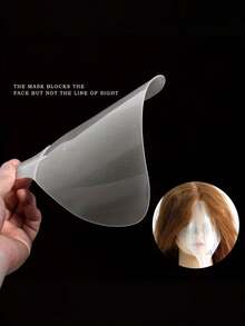 1个透明塑料喷雾防护罩，适用于美发师，可防止头发凝胶喷溅，防水防喷溅，保护面部和眼睛，适用于沙龙环境。 - 彩色 - 查看 2