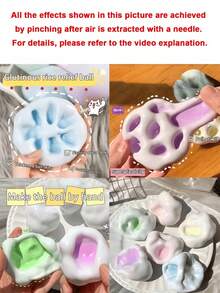 1个超好玩减压麻糬捏捏乐玩具，迷你随机颜色透明立方体，弹性摩卡色，慢回弹变色，手工麻糬，锻炼手指，缓解压力，适合课堂奖励、办公室娱乐、生日派对、节日庆典，也是感恩节、复活节、万圣节、圣诞节的完美礼物，派对装饰 > 派对礼物 > 其他派对礼物