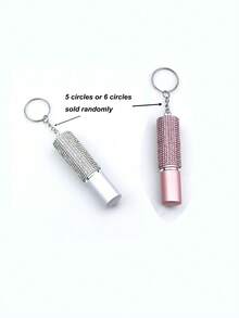 1pc/2pcs/3pcs 5ml Rhinestone/Smooth Perfume Spray Bottle Refillable Reusable Perfume Bottle Keychain Pendant Portable Empty Bottle - Multicolor - View 9