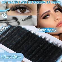 KEVKEV Lash Extension Kit 280pcs Volume Lash Clusters 100D Lash Clusters Kit 10-18mm Individual Lashes Kit With Lash Bond And Seal,Lash Tweezers Thick Lash Extension Kit DIY At Home(0.05D,100DD) - MàuA - Xem 7