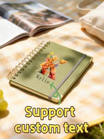 1pc Customizable A5 Hardcover Spiral Notebook, Thick Lined Pages, Student Learning Journal, Suitable As Gift For Friends, Kids, Holidays