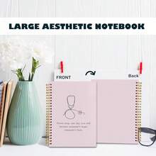 BearCake Pink Nursing Student Future Nurse Doctor  Graduation Student Gifts,Nurse Stethoscope  Doctor Notebook Journal, Hardcover Spiral Notebook 5.5x8.3,White-Annotation-Neverstoppink - white-annotation-Neverstoppink - Xem 5