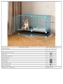 Rabbit Cage With Tray, Convenient Cleaning, Small Pet Cage With Litter Box, Indoor Puppy Villa, Litter Box Separation, Home Use Small Cat Cage - Assembly - View 22