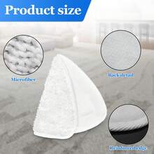 DLAIMI 1/3/5片装替换拖布，适用于O-Cedar蒸汽拖把/MOP Plus，柔软超细纤维材质，适用于各种地板、厨房、浴室、客厅，轻松吸附毛发和碎屑，可水洗，白色，清洁工具配件，返校季/圣诞节 - 白色 - 查看 5