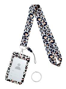 1条粉色豹纹教师挂绳，带证件卡套、手机绳、钥匙圈，可爱粉色涤纶材质，可作钥匙带，是送给女性、教师、学生、员工的绝佳礼物，也可作钱包、迷你钱包、手拿包、卡包使用。 - 彩色 - 查看 12