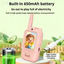 1pc Children's Walkie Talkie - Long Communication Range - Easy Operation - - Suitable For Family Interaction And Outdoor Activities - Communication Distance Over 3km - Compact And Portable - Super Quiet Listening Design - For 3-10 Years Old Boys - Suitable For Parent-Child Travel, Camping, Kindergarten Educational Games, Dialogue, Video, Birthday Gift, Holiday Gift, Christmas Gift, Christmas Eve Gift, Perfect Gift, Toys, Games - Multicolor - View 10