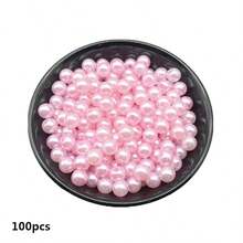 4/6/8/10mm Pink Acrylic Round Beads For Jewelry Making Mobile Phone Chain DIY Fashion Bracelet Necklace Decoration Accessories - Pink - View 9