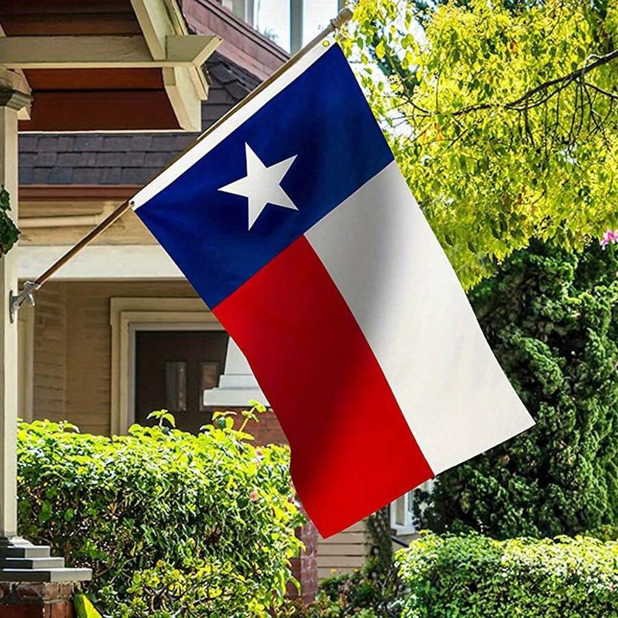 1pc Flags Texas Vivid Colors And Fade Resistant Double Stitching With Brass Grommet, 3x5 Feet - Style 1 - View 1