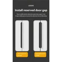 مقبض خزانة طويل مثبت على الحافة بتصميم بسيط، مقبض درج وباب خزانة مذهب مثبت جانبيًا مخفي