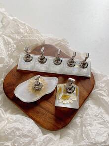 亚克力极光彩虹色矩形钻石形状美甲展示架，树脂水晶珠水钻复古韩国花朵激光 DIY 家居和户外女士母亲姐妹妻子女友婚礼美甲沙龙美容情人节使用