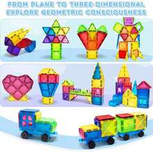 Magnetic Building Blocks 40/64/100pcs Set Magnetic Construction Blocks Magnetic Game Board Dress-Up Role Play Set STEM Educational Building Stacking Game Montessori Learning Toy Children Boys Girls Gift Kindergarten Preschool Toy Mixed Colors - Multicolor - View 7