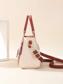 3pcs Embroidered Women Handbag Set, Including Shoulder Bag, Crossbody Bag And Tote Bag - Multicolor - View 6