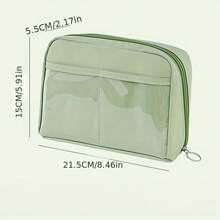 Túi đựng đồ dung tích lớn 12 ngăn, mở 90°, ba lô đựng đồ nhiều lớp/túi đựng đồ để bàn có ngăn chia bằng khóa kéo, tông màu nhẹ nhàng (xanh lá cây, hồng, be, trắng) - Chất liệu nhựa bền, có nhãn dán cho sổ tay, văn phòng phẩm, v.v. - Quà tặng lý tưởng cho học sinh và chuyên gia khi trở lại trường, đồ dùng học tập - Nhiều màu - Xem 7