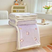 1条70x100厘米婴儿毯，可爱卡通图案，四季皆宜，柔软舒适，新生儿礼物，婴儿房必备 - 彩色 - 查看 12