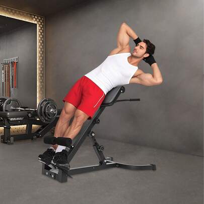 Multi-Functional Bench For Full All-In-One Body Workout – Hyper Back Extension Roman Chair Adjustable Ab Sit Up Bench Decline Bench Flat Bench, For Arms, Abs, Back, Chest, Glutes, Hamstrings, Shoulders, Buttocks