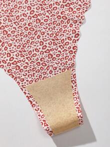 5条装女士镂空心形性感印花丁字裤 - 彩色 - 查看 8