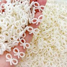 50/200 piezas Lazo, perlas artificiales de marfil Decoración de lazo para el cabello para decoración de boda DIY, decoración diaria, material DIY Clip para el cabello Suministros de joyería DIY Productos hechos a mano - Multicolor - Ver 4