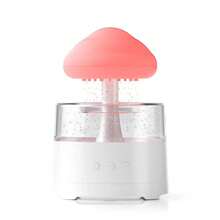 Akane 300毫升水滴蘑菇加湿器，带遥控器、7色氛围灯、空气加湿器、雨滴加湿器，适用于卧室，USB-C接口和插电式设计 - 彩色 - 查看 4