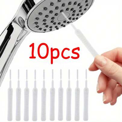 10pcs/Set Small Brushes For Cleaning Shower, Preventing Clogging, And Organizing Keyboard & Phone Ports