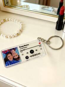 Customizable Acrylic Music Player Keychain, Engraved With Your Photo And Artist Name, Available In 1pc, 3pcs And 5pcs Sets. Perfect For Hanging On Keychains, Decorating Backpacks And Luggage. Also A Great Gift. - Multicolor (Music Player Version) - View 6