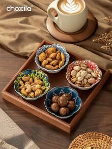 choxila 1 Peça Pratos Pequenos Redondos de Cerâmica, Pratos de Jantar Estilo Boêmio, Pratos de Alta Qualidade e Elegantes, Pratos para Lanche de Chá da Tarde, Pratos para Molho de Tomate, Pratos para Temperos Domésticos, Pratos para Molho de Mergulho, Pratos para Molho de Soja, Pratos para Acompanhamentos, Utensílios de Mesa Práticos de Pratos Pequenos para Festas - placa - Visão 3