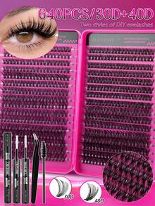 640/544 Cụm lông mi giả riêng lẻ, 9-16mm D Curl 10D + 20D / 30D + 40D / 50D + 60D / 80D + 100D Sách mi dung lượng lớn, Bộ nối mi mỏng và tự nhiên, Cụm mi có keo dán mi, Cọ mi và nhíp, Thân thiện với người mới bắt đầu, Thích hợp cho gia đình, du lịch, tiệc tùng và làm quà tặng Giáng sinh - Màu Hoa hồng đỏ - Xem 12