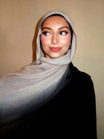 1 st. hijab/halsduk i bohemisk stil för kvinnor med akvarelltryck, lämplig för utomhus- och vardagsbruk, slöjade kläder