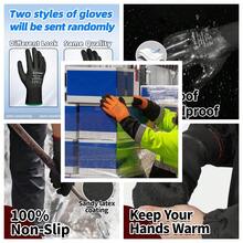 Schwer Waterproof Winter Work Gloves, ANSI A2 Cut Resistant Freezer Gloves For Outdoor Cold Weather Keep Hands Warm, Thermal Insulated Gloves For Shoveling Snow, Ice Fishing, Super Grip, L - Winter Orange - View 8