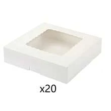 10/20个装带透明窗口的烘焙外卖盒 - 耐用的馅饼和糕点盒，适用于巧克力草莓、情人节礼物 - 彩色 - 查看 11