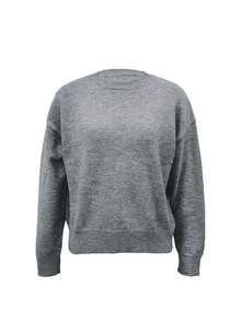 Suéter de mujer tipo pullover suave, jersey holgado de punto retro, top casual oversize