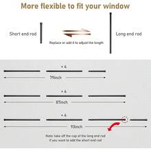 Curtain Window Rods - Black, 2 Pieces - View 10