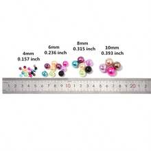 Hạt tròn Acrylic màu kaki 4/6/8/10mm dùng làm đồ trang sức làm dây đeo điện thoại di động DIY thời trang vòng tay vòng cổ phụ kiện trang trí - Màu Khaki - Xem 7