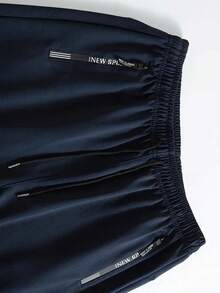 Men's Jumpsuit Sweatpants, Side Zipper Pockets, Adjustable Drawstring Waist, Suitable For Fitness, Travel, Casual Wear, Valentine's Day Gift