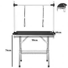 Professional Folding Dog Grooming Table With Adjustable Arm, Sturdy Portability, Arm And Strap Support, Mesh Tray And Rubber Mat - 1 - 查看 5