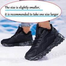 Giày bốt đi tuyết đế dày chống trượt ấm áp mùa đông cho nữ sinh viên - màu đen - Xem 14