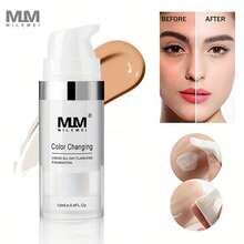 QIUFSSE 1pcs/3pcs Colour Changing Foundation Makeup Makes Skin Tone Even, Minimizes Pores, Helps Hide Redness, Blemishes Or Uneven Skin Tone, Presents A Very Natural Skin Tone Full Coverage Flawless Non-Greasy,Long Lasting For All Skin Types. - 1pcs - View 2