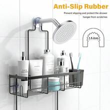 XZGB Shower Caddy Hanging Bathroom Organizer: Rustproof Shelf For Inside Shower - No Drilling Racks Over Showerhead - Bath Shelves For Shampoo Soap - màu đen - Xem 2
