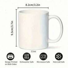 1Pc 11oz Personalised Engagement Mug With Names And Date Engaged Couple Gift Keepsake Coffee Cup For Fiancé Or Fiancée Hen Party Bridal Shower Gift, Christmas Gift - White - View 9