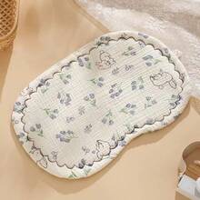 新生儿小熊棉纱云朵枕，透气吸水夏季婴儿平枕垫，防吐奶枕，适合婴幼儿