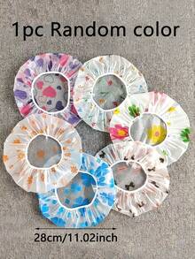 6 piezas Gorros de ducha ajustables e impresos, de alta calidad y reutilizables con banda elástica, accesorios de baño de moda, material reutilizable, gorro de ducha impermeable, cubierta para cabezal de ducha, gorro de ducha anti-aceite para cocina, adecuado para mujeres, spa, salón, cocina, cuidado de la belleza y entusiastas de la belleza - Multicolor - Ver 11