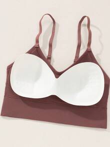 5pcs Women's Underwear Set: High Support V-Neck Seamless Sports Bra - Soft, Comfortable, Breathable, Skin-Friendly