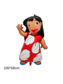 史迪奇气球、莉萝气球、夏威夷主题派对装饰、莉萝铝箔气球，适合生日派对装饰，也适合返校季和圣诞节。 - 彩色 - 查看 5