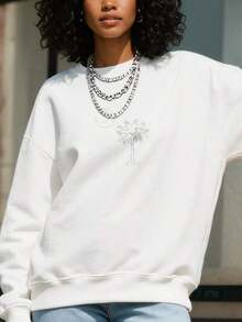 Official South Carolina Palmetto State Flag Sweatshirt Comfortable Cotton Crew Neck Sweatshirt Sports Commuting Two-Way Wear - trắng - Xem 4