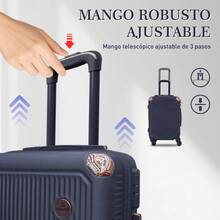 Mano 20in Bali Viaje Cabina Carry On 10kg Candado Ruedas 360 Nueva moda de 20 pulgadas rueda universal equipaje de viaje retro estilo portátil caja de tirador maleta de negocios - Azul oscuro - Ver 4