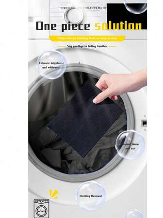 [10 PIEZAS Papel decolorante para ropa oscurecimiento] Negro específico, restauración y hojas de lavandería para refrescar el color | Universal para uso doméstico y comercial, tamaño portátil para viajes, esencial para viajes | Refrescado de color sincronizado con la lavandería, operación simple, sin pasos adicionales | Fijación de color sin sangrado, para ropa, renovación de ropa talla grande conveniente