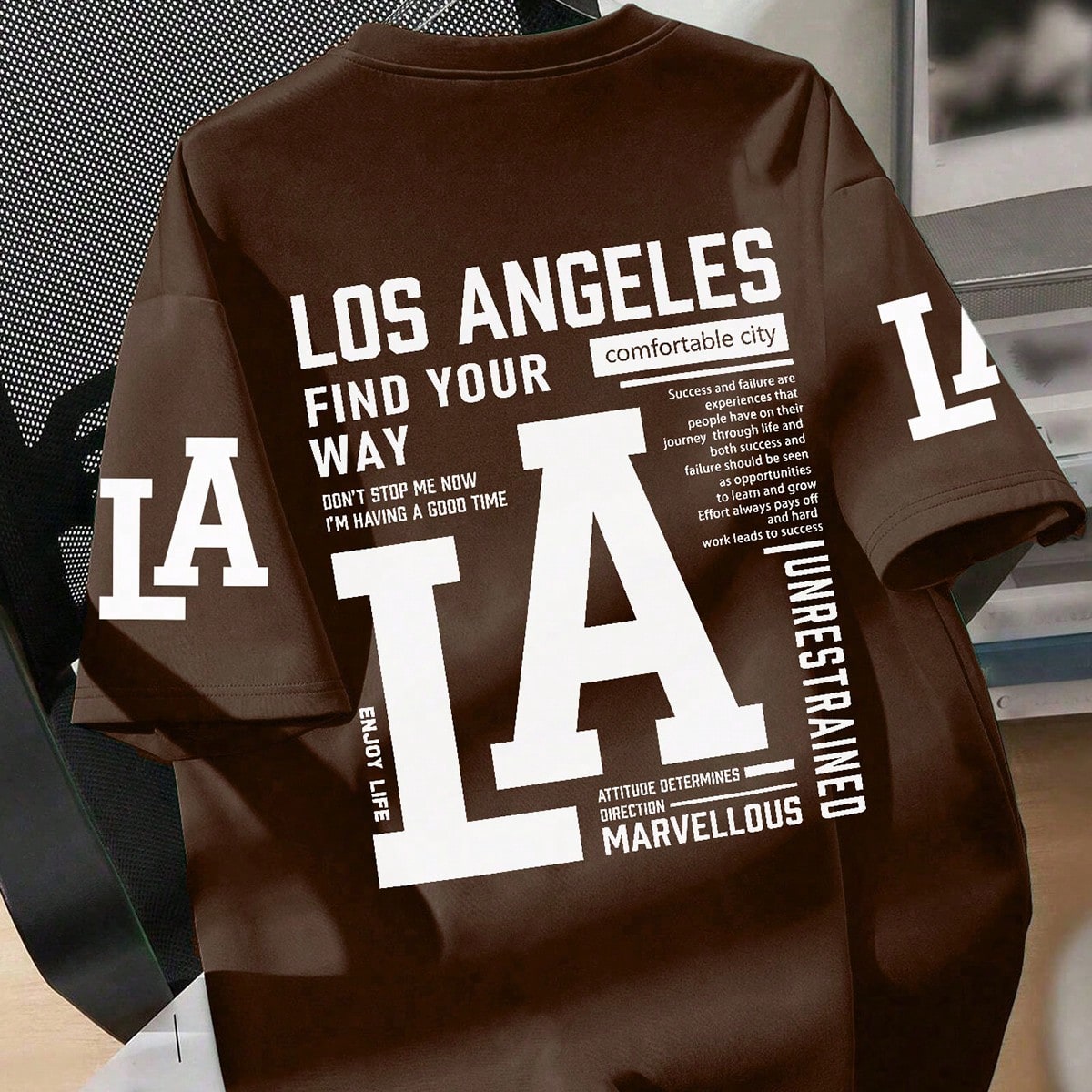 Camiseta casual de cuello redondo con estampado de eslogan para niños, de tela suave, estilo callejero y para vacaciones. Adecuada para niños y niñ